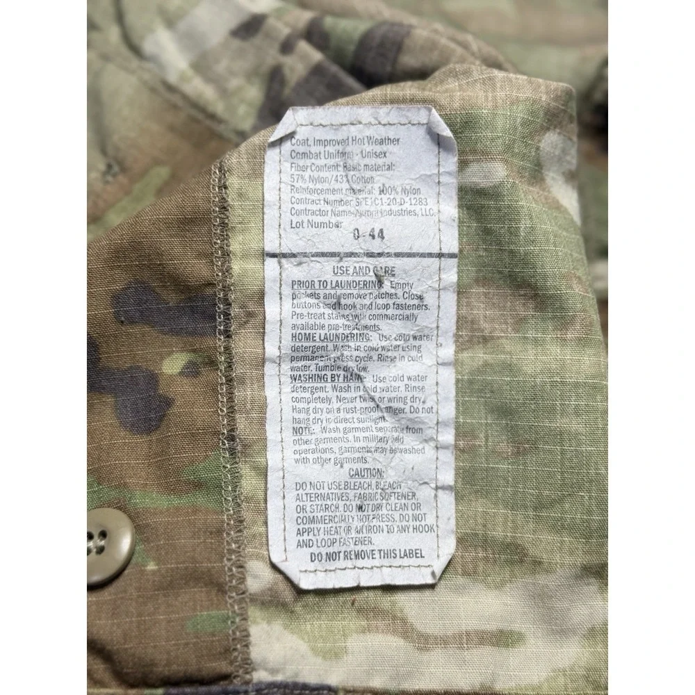 Army OCP Improved Hot Weather Combat Uniform Coat Size XS X-Short Insect Guard